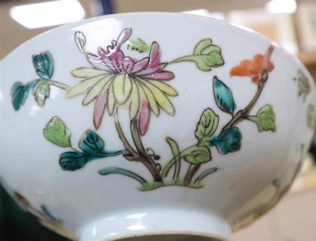 A group of Chinese blue and white porcelain prunus blossom table wares